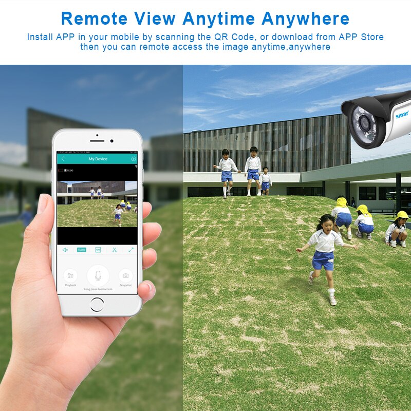 Smar 4CH 1080N 5 in 1 AHD DVR Kit CCTV System 4PCS 720P/1080P IR AHD Camera Outdoor Waterproof Security Surveillance Set XMeye