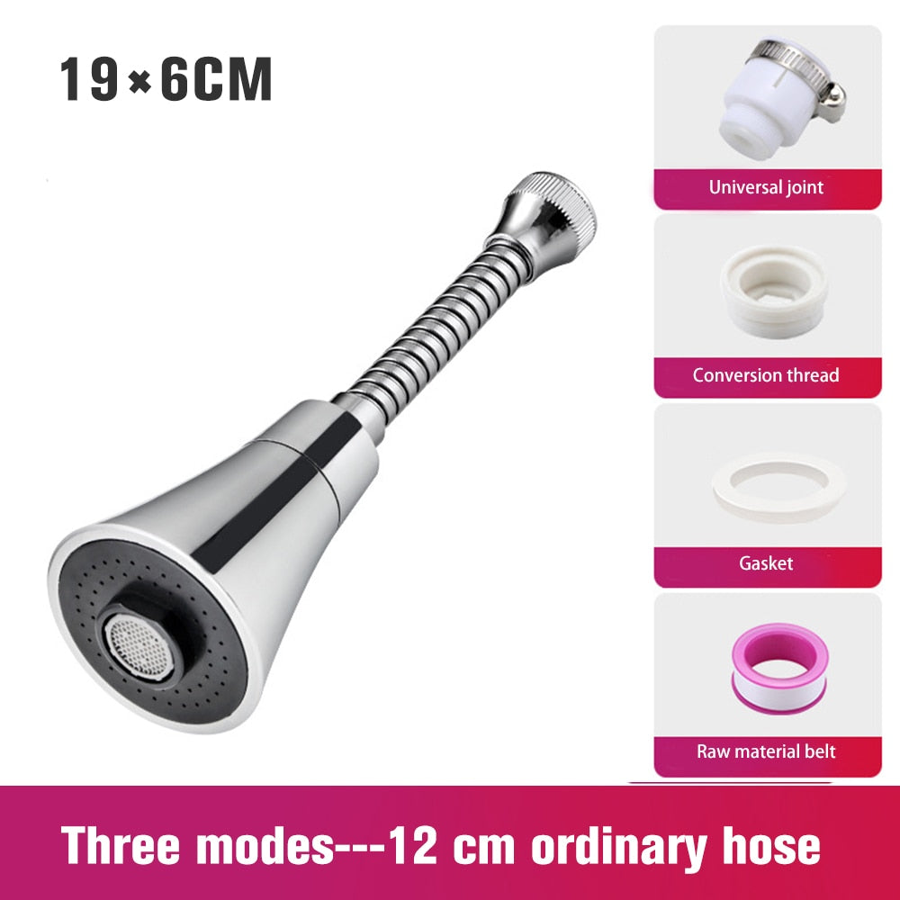 Universal Kitchen Water Faucet Adjustable Pressure 360 Degree Rotating Water Tap Head Water Saving Shower Faucet Nozzle Adapter