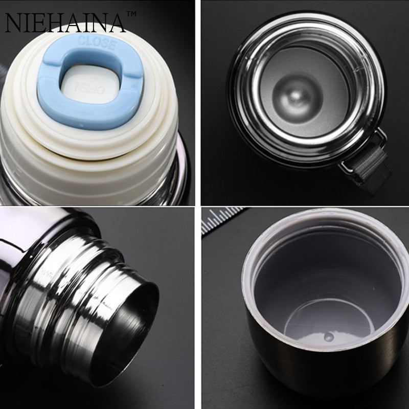 1PCS 500Ml Bullet Double-Layer Stainless Steel Vacuum Thermos Mug Coffee Mug Thermos Camouflage Vacuum Vacuum Bottle