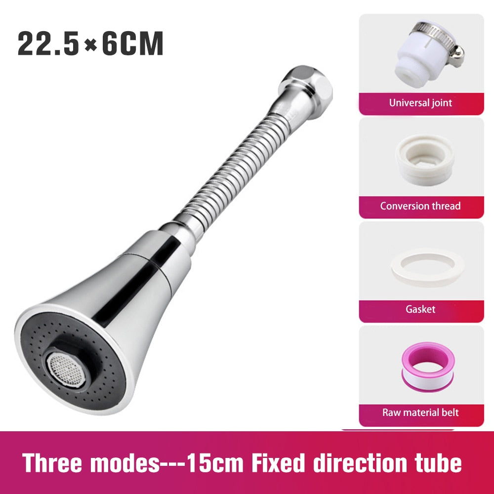 Universal Kitchen Water Faucet Adjustable Pressure 360 Degree Rotating Water Tap Head Water Saving Shower Faucet Nozzle Adapter