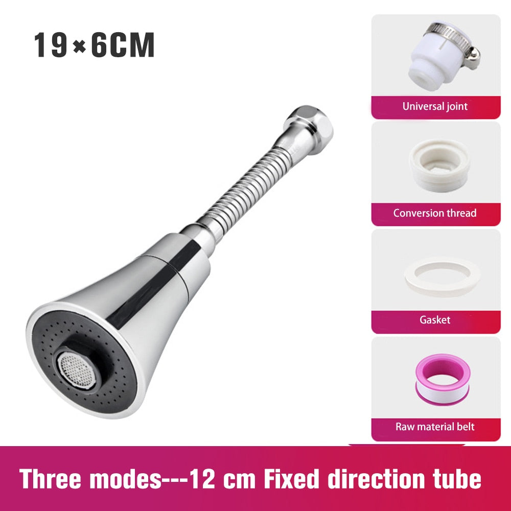 Universal Kitchen Water Faucet Adjustable Pressure 360 Degree Rotating Water Tap Head Water Saving Shower Faucet Nozzle Adapter
