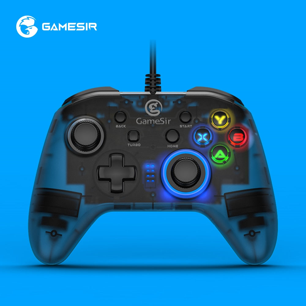 GameSir T4w Wired Gamepad and Carrying Case, Game Controller with Vibration and Turbo Function PC Joystick for Windows 7 8 10 11