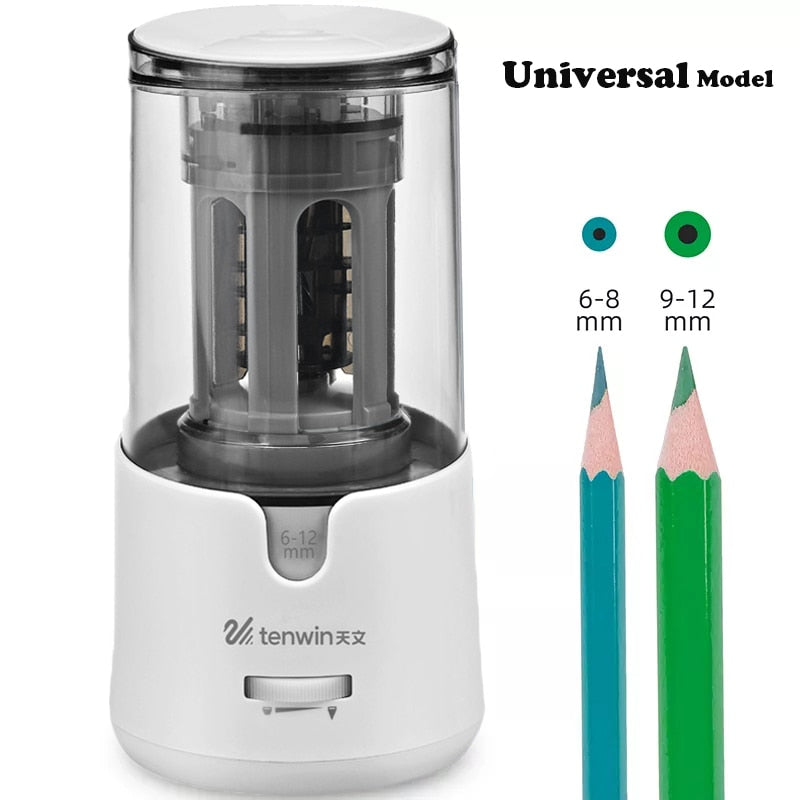 Automatic Electric Pencil Sharpener Large Heavy Duty For 6-12mm Colored Pencils Mechanical USB For Children Artists Stationery