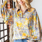 First Love Full Size Floral Lantern Sleeve Blouse