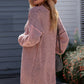 Heathered Open Front Longline Cardigan
