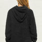 Drawstring Sherpa Hoodie with Pocket