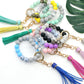 Assorted 2-Pack Multicolored Beaded Tassel Keychain