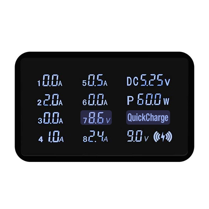 Qi Wireless Charger Quick Charge 3.0 Fast Charging Station 60W For Samsung S9 S8 Mi Nexus LG Sony Moto Nokia QC3.0 Power Adapter