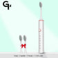 GeZhou Electric Toothbrush Sonic Toothbrush Rechargeable IPX7 Waterproof  6 Mode Travel Toothbrush with 8 Brush Head best gift