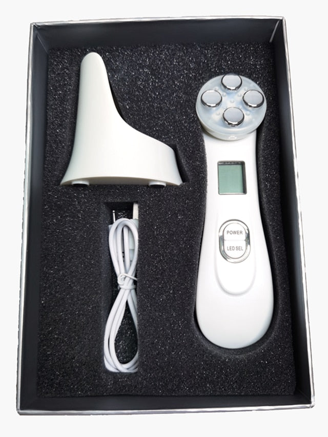 Face Massager Facial Mesotherapy Electroporation RF Radio Frequency LED Photon Face Lifting Tighten Wrinkle Removal Skin Care