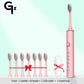 GeZhou Electric Toothbrush Sonic Toothbrush Rechargeable IPX7 Waterproof  6 Mode Travel Toothbrush with 8 Brush Head best gift