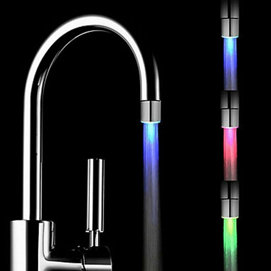 7 Colour Changing or 3 Color Temperature Sensor Led Tap Light Water Faucet Lamp