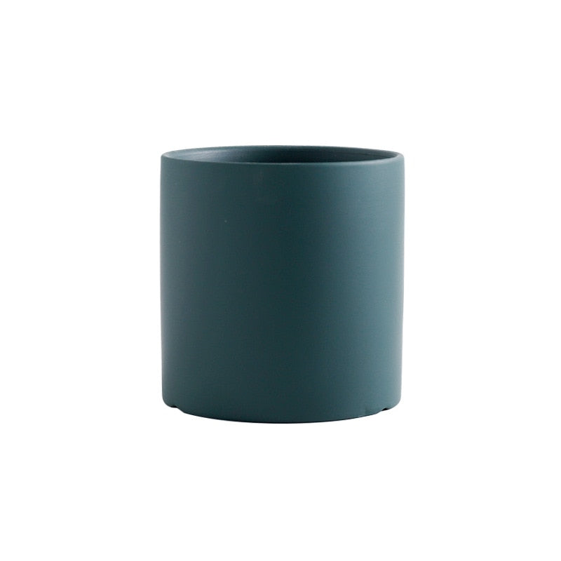 1pc European Pure Color Flower Pot Home Decoration Succulent Ceramic Flower Pot Plant Pot Garden Pots Planters