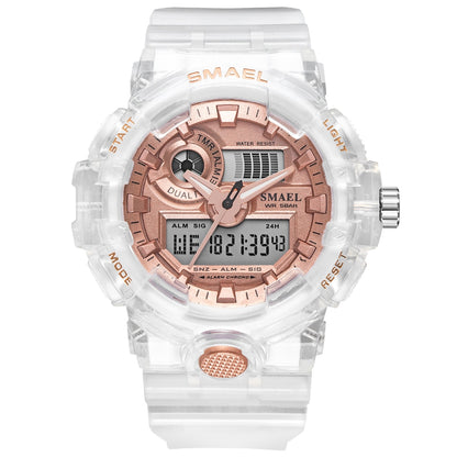 SMAEL Sport Watch Men Waterproof Top Brand Digital Watches Quality Plastic Watch Band Dual Display Wristwatch Relogio Masculino