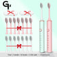 GeZhou Electric Toothbrush Sonic Toothbrush Rechargeable IPX7 Waterproof  6 Mode Travel Toothbrush with 8 Brush Head best gift