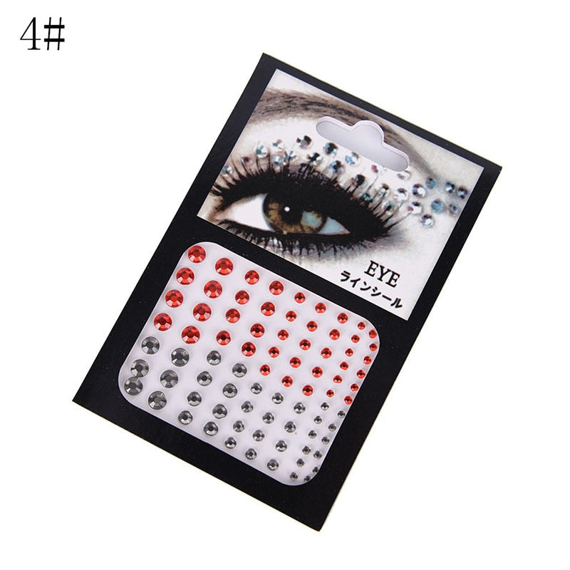 Tattoo Diamond Makeup Eyeliner Eyeshadow Face Sticker Jewel Eyes Makeup Crystal Eyes Sticker