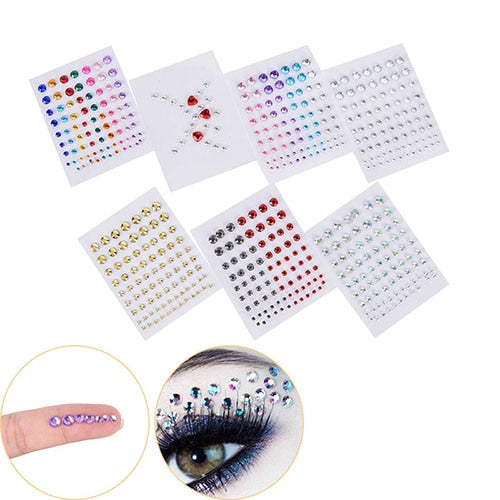 Tattoo Diamond Makeup Eyeliner Eyeshadow Face Sticker Jewel Eyes Makeup Crystal Eyes Sticker