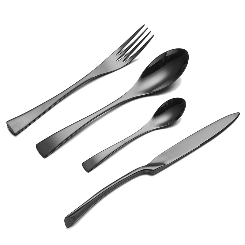 Cutlery Stainless Steel Cutlery Tableware Forks Knives Spoons Luxury Kitchen Knife Fork Spoon Set Cutlery Tableware Dinnerware