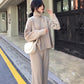 Casual Sweater Pants Knitted 2 Pieces Set Turtleneck Pullovers & Elastic Waist Pants Women Sweater Sets 2020 Autumn Knitted Set