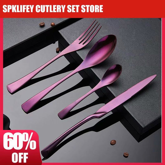 Cutlery Stainless Steel Cutlery Tableware Forks Knives Spoons Luxury Kitchen Knife Fork Spoon Set Cutlery Tableware Dinnerware