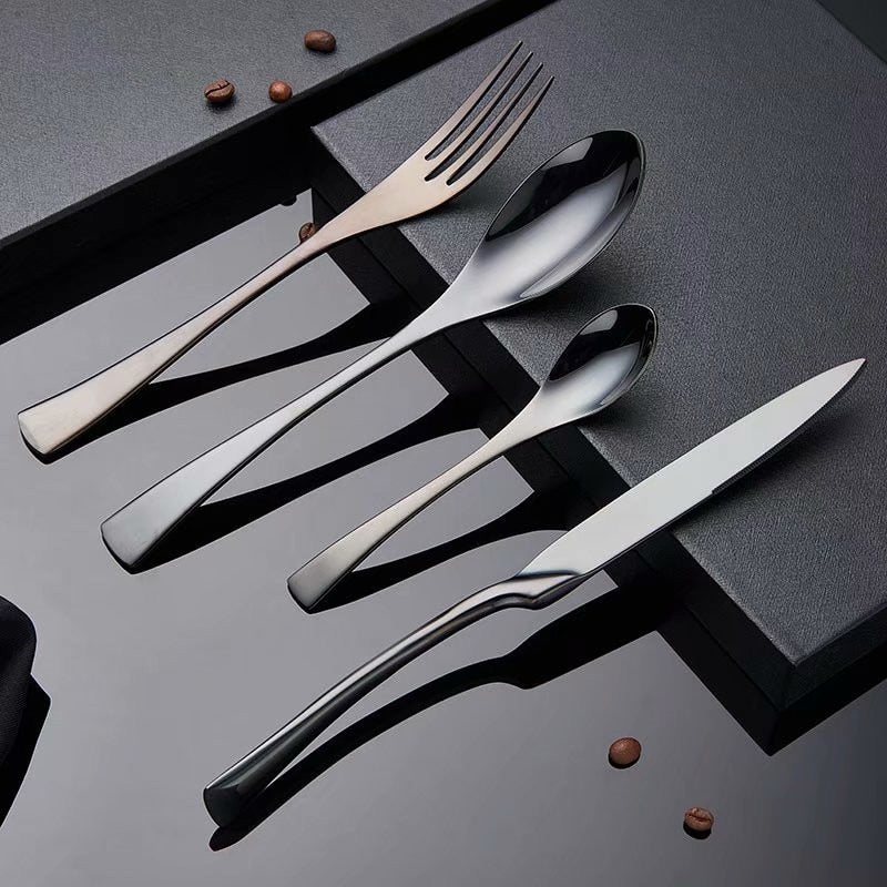 Cutlery Stainless Steel Cutlery Tableware Forks Knives Spoons Luxury Kitchen Knife Fork Spoon Set Cutlery Tableware Dinnerware