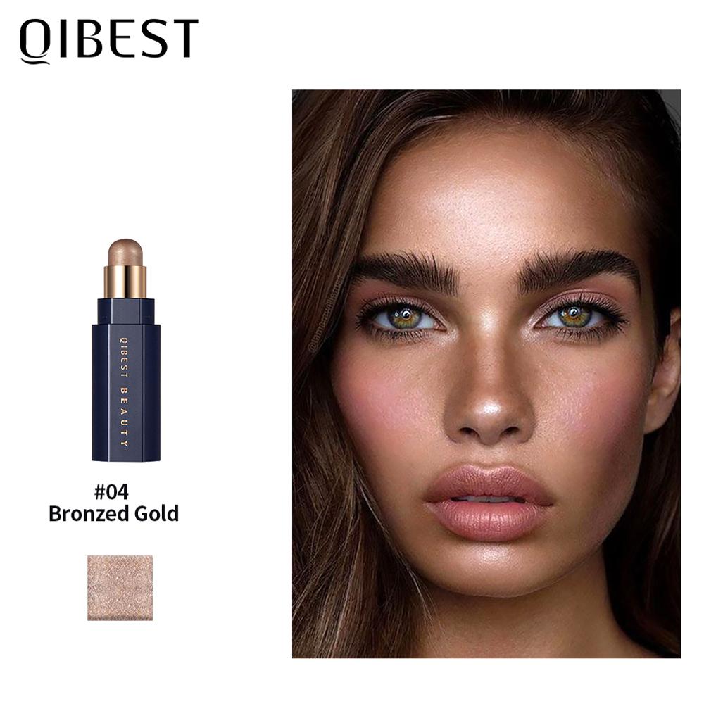 QIBEST Face Highlighter Stick Makeup Glow Face Concealer Contour Bronzer 3D Make Up Corrector Contour Stick Illuminator Cosmetic