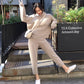 Casual Sweater Pants Knitted 2 Pieces Set Turtleneck Pullovers & Elastic Waist Pants Women Sweater Sets 2020 Autumn Knitted Set