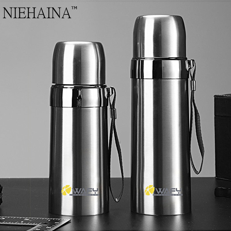1PCS 500Ml Bullet Double-Layer Stainless Steel Vacuum Thermos Mug Coffee Mug Thermos Camouflage Vacuum Vacuum Bottle