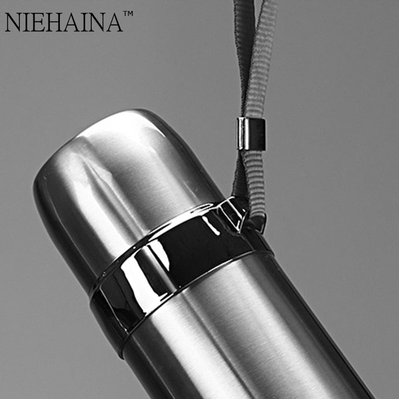 1PCS 500Ml Bullet Double-Layer Stainless Steel Vacuum Thermos Mug Coffee Mug Thermos Camouflage Vacuum Vacuum Bottle