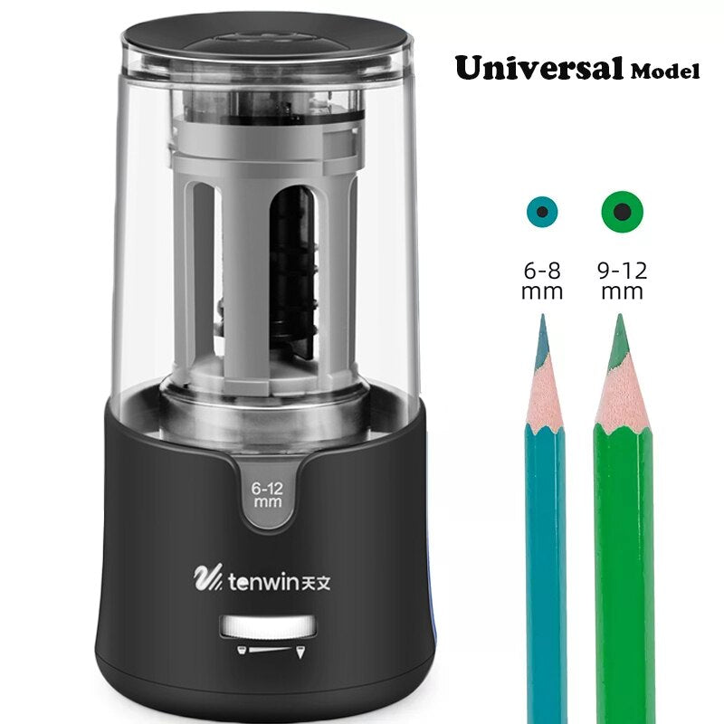 Automatic Electric Pencil Sharpener Large Heavy Duty For 6-12mm Colored Pencils Mechanical USB For Children Artists Stationery