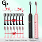GeZhou Electric Toothbrush Sonic Toothbrush Rechargeable IPX7 Waterproof  6 Mode Travel Toothbrush with 8 Brush Head best gift