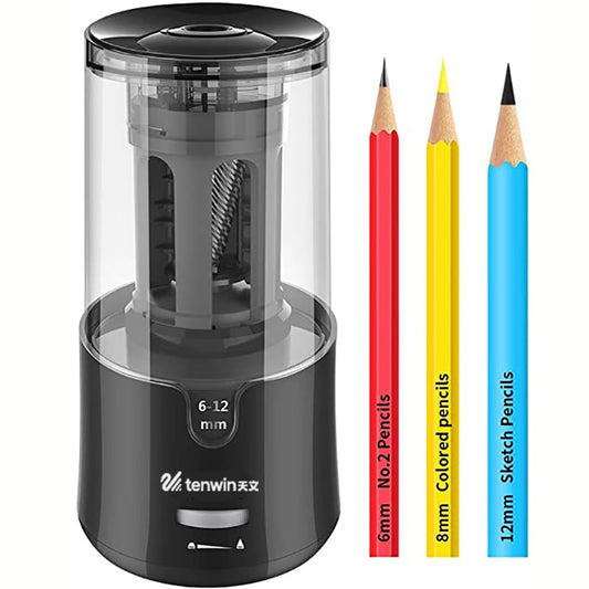 Automatic Electric Pencil Sharpener Large Heavy Duty For 6-12mm Colored Pencils Mechanical USB For Children Artists Stationery