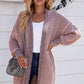 Heathered Open Front Longline Cardigan