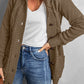 Button Front Hooded Cardigan with Pockets