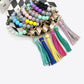 Assorted 2-Pack Multicolored Beaded Tassel Keychain