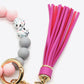 Assorted 2-Pack Multicolored Beaded Tassel Keychain