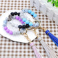 Assorted 2-Pack Multicolored Beaded Tassel Keychain