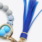 Assorted 2-Pack Multicolored Beaded Tassel Keychain